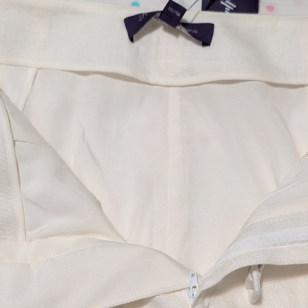 Ralph Lauren White Wide Leg Pants with Tie Waist - Picture 11 of 12